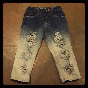 Distressed jeans